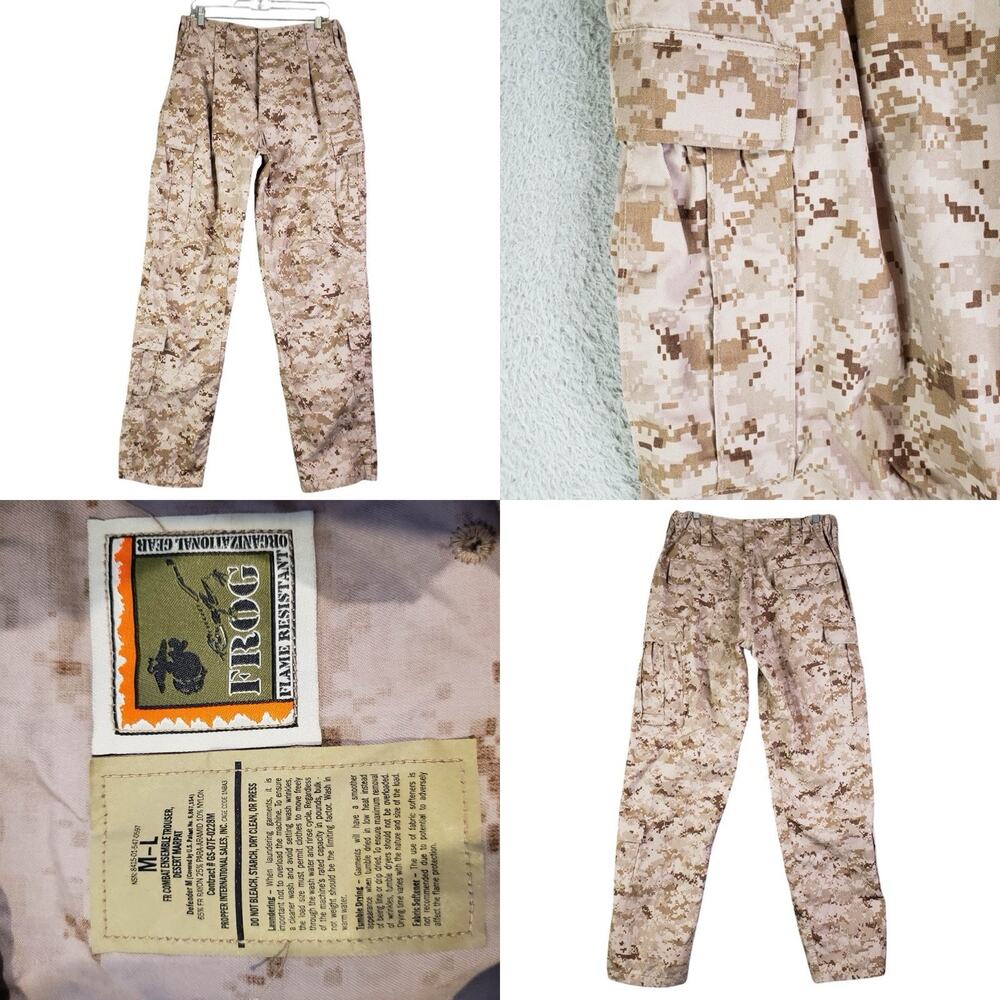 Propper Cargo Pants Mens 32X34 Beige FROG Flame Resistant Desert MARPAT Camo